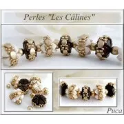 Perles en verre Super-Khéops® par Puca® 6 mm Opaque Beige Ceramic Look x10g