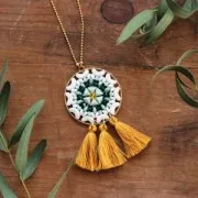 Perles en verre Super-Khéops® par Puca® 6 mm Opaque Beige Ceramic Look x10g