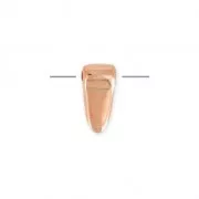 Breloque en métal goutte plate forme spike 10x4.7 mm doré rose x1