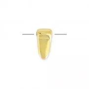 Breloque en métal goutte plate forme spike 10x4.7 mm doré à l'or fin  x1