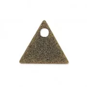 Sequins en métal diamanté triangle 8 mm bronze x8