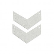 Intercalaires en métal diamanté chevron 2 trous 29 mm argenté vieilli x2|raw }}