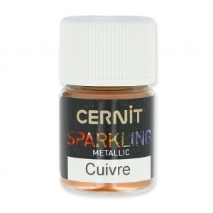Poudre de mica pour la pâte polymère Cernit Sparkling Metallic Cuivre 057 x3g