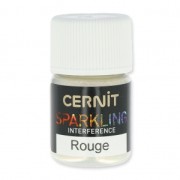 Poudre de mica pour la pâte polymère Cernit Sparkling Interference Rouge 400 x5g