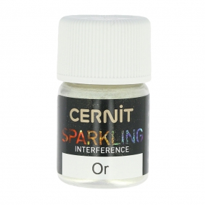 Poudre de mica pour la pâte polymère Cernit Sparkling Interference Or 050 x5g