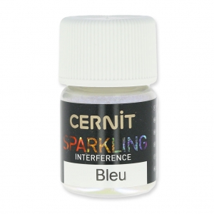 Poudre de mica pour la pâte polymère Cernit Sparkling Interference Bleu 200 x5g