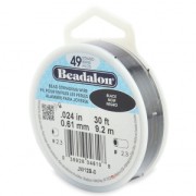 Fil Cablé 49 brins 0.61 mm - Beadalon - Noir x9,2 m