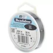 Fil Cablé 49 brins 0.61 mm - Beadalon - Noir x9,2 m