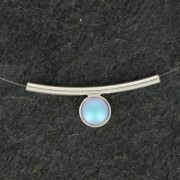 Tube 30x2.1 mm avec serti pour cabochon fond plat 6 mm - Argent 925 x1