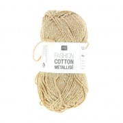 Laine Fashion Cotton M�tallis� Rico Design Or Blanc 002 x 50g
