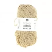 Laine Fashion Cotton Métallisé Rico Design Or Blanc 002 x 50g
