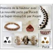 Perles en verre Super-Khéops® par Puca® 6 mm Dark Bronze x10g