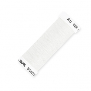 Fil à broder pour broderie perlée de Lunéville Soie surfine Blanc (101) x100m