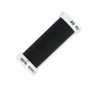 Fil à broder pour broderie perlée de Lunéville Soie surfine Noir (100) x100m
