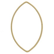 Anneau de montage et tissage navette travaillée 21x13 mm en laiton brut|raw }}