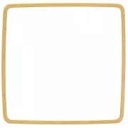 Anneau de montage et tissage carré 25 mm en laiton brut x1