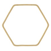 Anneau de montage et tissage hexagone 21x19 mm en laiton brut x1|raw }}