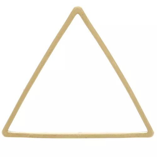 Anneau de montage et tissage triangle 16x18 mm en laiton brut