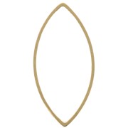 Anneau de montage et tissage navette 22x11 mm en laiton brut x1|raw }}