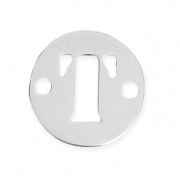 Intercalaire rond 2 trous lettre T 8.5 mm en Argent 925 x1