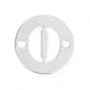Intercalaire rond 2 trous lettre O 8.5 mm en Argent 925 x1