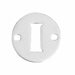 Intercalaire rond 2 trous lettre I 8.5 mm en Argent 925 x1