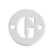Intercalaire rond 2 trous lettre G 8.5 mm en Argent 925 x1