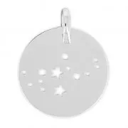 Pendentif constellation Vierge pour collier et bijoux DIY - 18 mm en Argent 925 x1