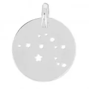 Pendentif constellation Verseau pour collier & bijoux DIY - 18 mm en Argent 925 x1