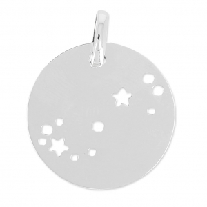 Pendentif constellation Scorpion pour collier & bijoux DIY - 18 mm Argent 925 x1