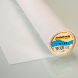 Vlieseline entoilage tissé fin thermocollant et bi-stretch G785 Blanc x10cm
