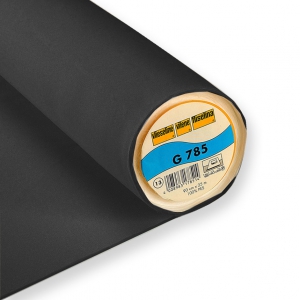 Vlieseline entoilage tissé fin thermocollant et bi-stretch G785 Noir x 10cm