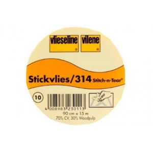 Vlieseline Stickvlies brod' support de renfort pour broderie 90cm Blanc x10cm
