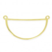 Intercalaire demi-cercle 2 anneaux à personnaliser 20x37 mm doré à l'or fin x1|raw }}
