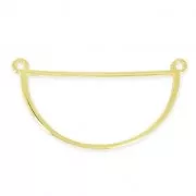 Intercalaire demi-cercle 2 anneaux à personnaliser 20x37 mm doré à l'or fin x1