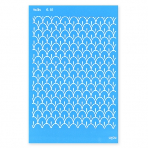 Silk Screen Moiko pour Pâte polymère 74x105 mm - Motif écailles 6.15