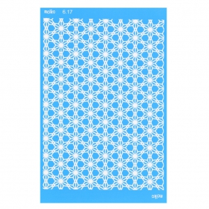 Silk Screen Moiko pour Pâte polymère 74x105 mm - Motif carreau de ciment 6.17