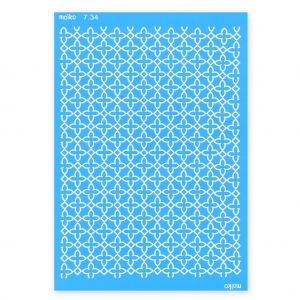 Silk Screen Moiko pour Pâte polymère 74x105 mm - Motif carreau de ciment 7.34