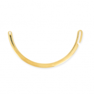 Demi bracelet à personnaliser avec crochet pour cordon 1mm Doré à l'or fin x1