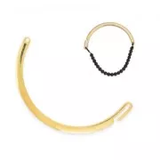 Demi bracelet à personnaliser avec crochet pour cordon 1mm Doré à l'or fin x1