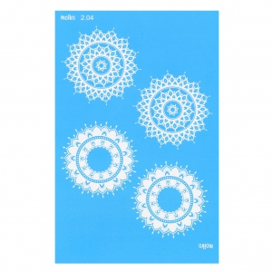 Silk Screen Moiko pour Pâte polymère 74x105 mm - Motif mandalas 2.04