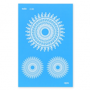 Silk Screen Moiko pour Pâte polymère 74x105 mm - Motif mandalas 2.06