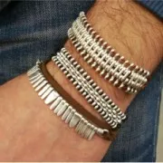 Composant avec deux rondelles 12 mm pour des lacets de 1.5mm Placage Argent fin vieilli