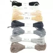 Fil à broder en soie pour broderie et couture - Soie d'Alger Gris clair (3441) x5m