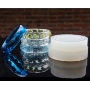 Moule silicone pour réaliser des bracelets facettés en résine 62x17x8.5 mm|raw }}