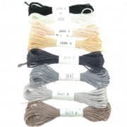 Fil à broder en soie pour broderie et couture - Soie d'Alger Gris Anthracite (3445) x5m