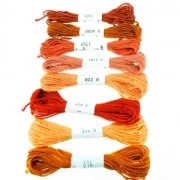 Fil à broder en soie pour broderie & couture - Soie d'alger Orange (614) x5m