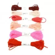 Fil à broder en soie pour broderie et couture - Soie d'Alger Fuchsia (3014) x5m