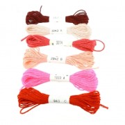 Fil à broder en soie pour broderie et couture - Soie d'Alger Rose Fluo (1033) x5m