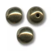Perles en verre tchèque rondes  6 mm Gold Bronze x25